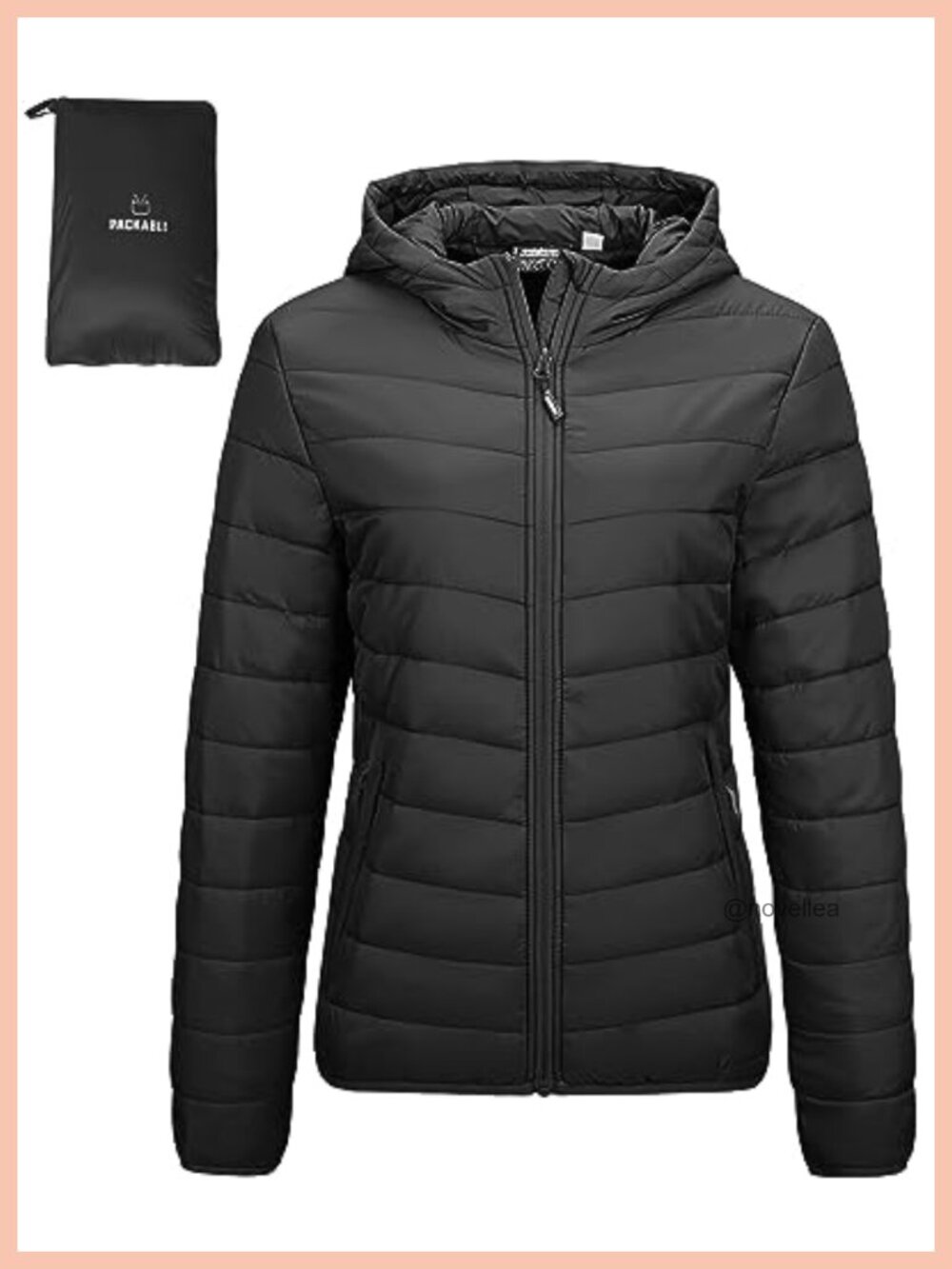 Packable Lightweight Puffer Jacket Hooded Quilted Winter Coat